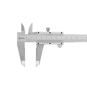 Paquímetro Analógico SATA ST91502SC 200mm 8" em Aço Inox com Resolução 0,02mm e Estojo