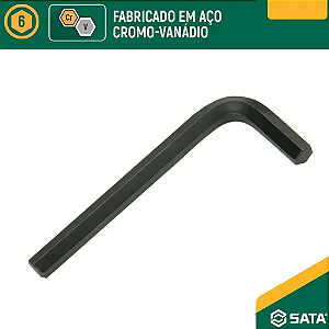 Chave Allen 1" Tipo L Aço Liga Profissional SATA
