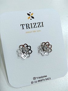 Brinco Flor Zircônia