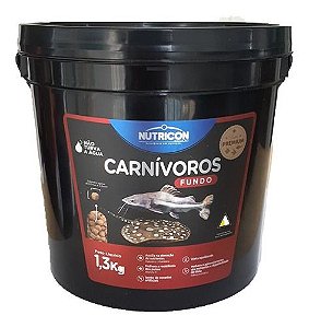 Ração Para Peixes Carnivoros Fundo 1,3kg Nutricon