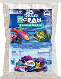 CARIBSEA SUBSTR. OCEANDIRECT C/BACT. GROSSO - 9,07 Kg Branco - Granulometria 0.25 – 6.5mm