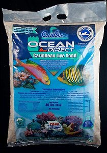 CARIBSEA SUBSTR. OCEANDIRECT C/BACT. FINO - 18,14 Kg Branco - Granulometria 0.25 – 1.0mm
