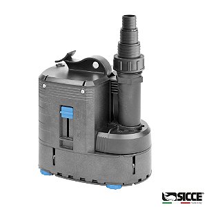 SICCE BOMBA DE DRENAGEM ULTRA 9000 110 V - Prof. máx. 7 m - 8500 L / h - H.Máx 6,5 m - 110W 110 V - Cabo 10 m Comp. 20,7 cm / Larg. 14,2 cm / Alt. 22,3 cm