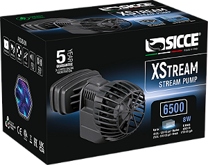 SICCE BOMBA WAVE MAKER XSTREAM 6500 - 6500 l / h - 8 W - 220 V - Ímã até 20 mm - Cabo: 2,2m Comp. 10,6cm / Larg. 6cm / Alt. 6,6cm