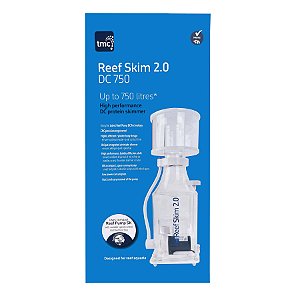 TMC REEF SKIM 2.0 750 DC PROTEIN SKIMMER UK - Até 750l - Potência 2,6W a 10W - 12V - Bivolt (LxPxA): 139 x 139 x 443,5mm