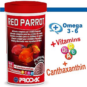 Ração Prodac Red Parrot (papagaio) Granules 110G