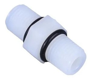 RO Niple Duplo em PVC 1/4 '' X 1/4'' - Rosca