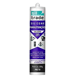 Cola de Silicone Siltrade Preto 280ML