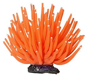 Enfeite de Silicone Soma anêmona Short Laranja 6 cm