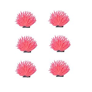 Enfeite de Silicone Soma anêmona Short Rosa 4,5 cm (6 Un)
