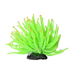 Enfeite de Silicone Soma anêmona Short Verde 11 cm