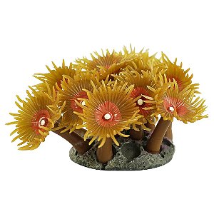 Enfeite de Silicone Soma Coral Zoanthus Dourado 02