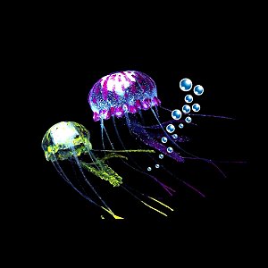 Enfeite de Silicone Soma Jellyfish Combo Roxa / Amarela (md/Pq)