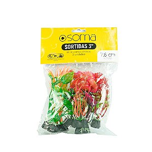 KIT Planta plástica Soma Sortido 3" (7,6CM) – 6 Unidades