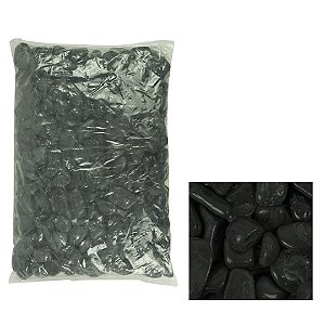 Seixo Soma Natural Pebble Black Brilho (20-30MM) - 10KG
