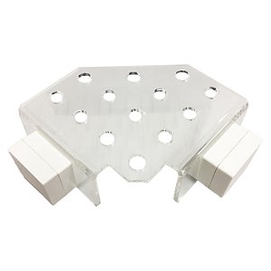 Suporte de acrílico Soma magnético (14X14X6CM) 13 Furos (canto)