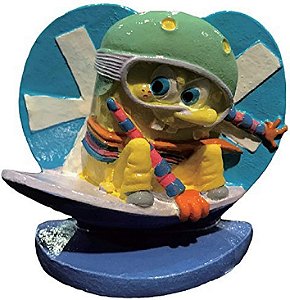 Enfeite para Aquário Spongebob on Snowboard