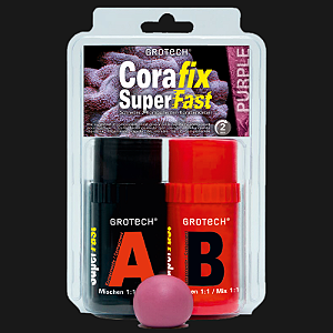 Cola Bicomponente de Secagem Rápida para Corais GroTech CoraFix SuperFast Violet 240g