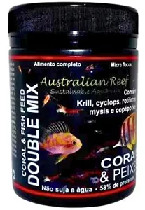 Alimento em Microflocos para Peixes e Corais Australian Reef Coral & Fish Feed Double Mix 50G