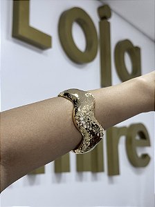 Bracelete Texturizado Dourado