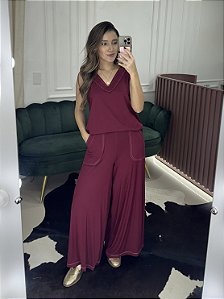 Conjunto Confort Pantacourt Cereja