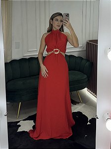 Vestido Longo Shine Vermelho