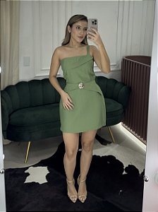 Vestido Macaquinho Tropicália Verde