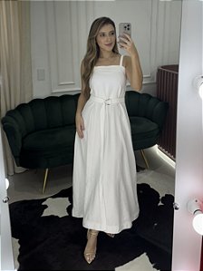 Vestido Midi Tropi Branco