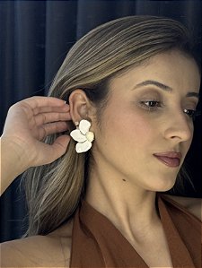 Brinco Orquídea Branca