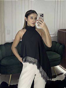 Camisa Renda Preta