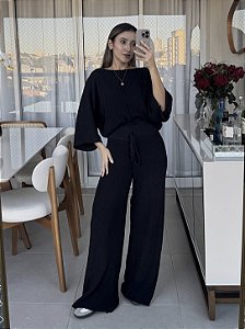 Conjunto Tricot Alana Preto