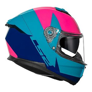 Capacete LS2 FF808 Stream II Thunderbiz Navy Blue/Pink