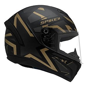Capacete Peels Spike II 1ST Preto Fosco/Dourado