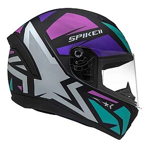 Capacete Peels Spike II 1ST Preto Fosco/Roxo