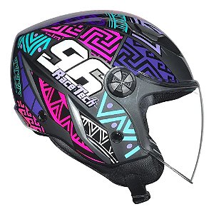 Capacete Race Tech Play Art Titanium/Purple