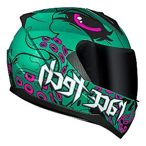 Capacete Race Tech Sector Kraken Turquesa/Rosa