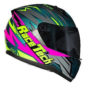 Capacete Race Tech Sector Electro Green/Pink
