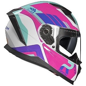 Capacete Race Tech Volt Track White/Pink