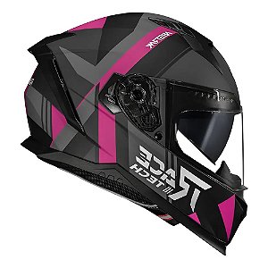 Capacete Race Tech Volt Abstrak Matte Black/Pink