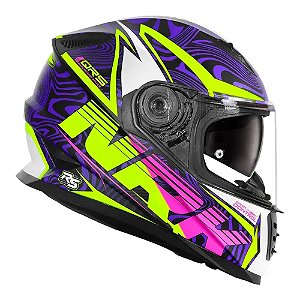 Capacete Norisk FF302 Soul 2 Control Roxo Fosco/Branco/Rosa