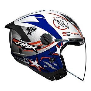 Capacete Norisk Neo Galaxy Prata/Azul