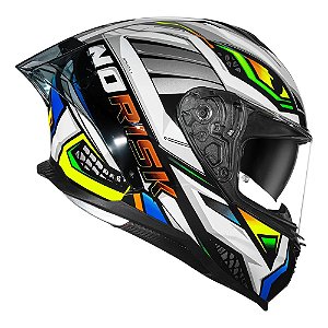 Capacete Norisk Strada II Reptel Branco/Laranja