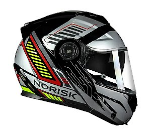 Capacete Norisk Rout Charge Preto/Prata
