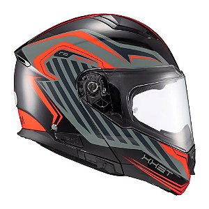 Capacete Texx Kratos Nomade Preto/Vermelho/Cinza