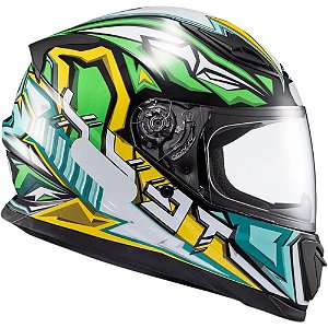 Capacete Texx Hawk Genesis Verde/Amarelo