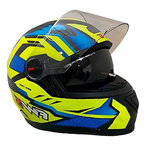 Capacete FW3 GTX Fox Amarelo com Azul