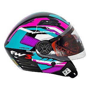 Capacete FW3 X Open Up Tiffany/Rosa