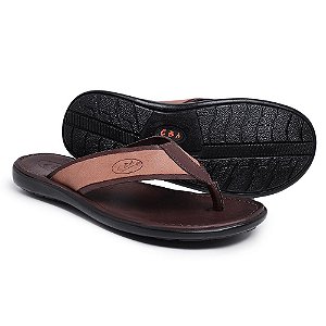 Chinelo Masculino de Couro - Lançamento 2022