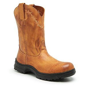 Bota Feita em Couro Latégo para o trabalho Cor milho