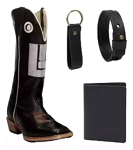 Kit Bota Texana Carrapeta Cor Preto + Brinde